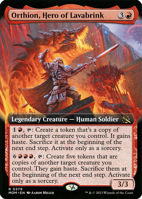 Orthion, Hero of Lavabrink (379) - EXTENDED ART - Lightly Played / mom