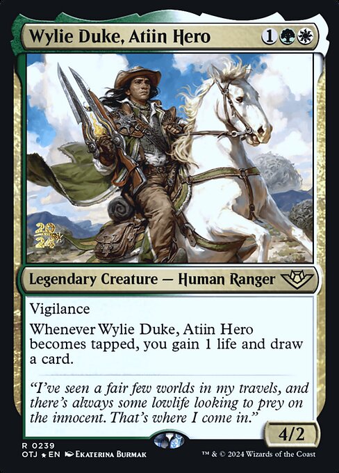 Wylie Duke, Atiin Hero (239s) - Foil Lightly Played / otj