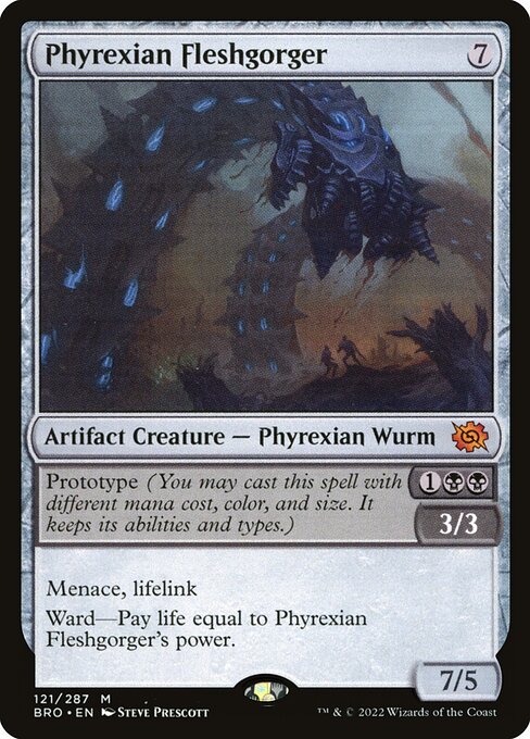 Phyrexian Fleshgorger (121) - Foil Lightly Played / bro