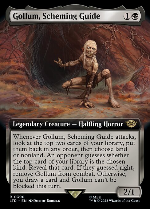 Gollum, Scheming Guide (390) - EXTENDED ART - Lightly Played / ltr