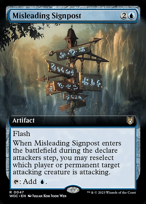 Misleading Signpost (47) - EXTENDED ART - Lightly Played / woe