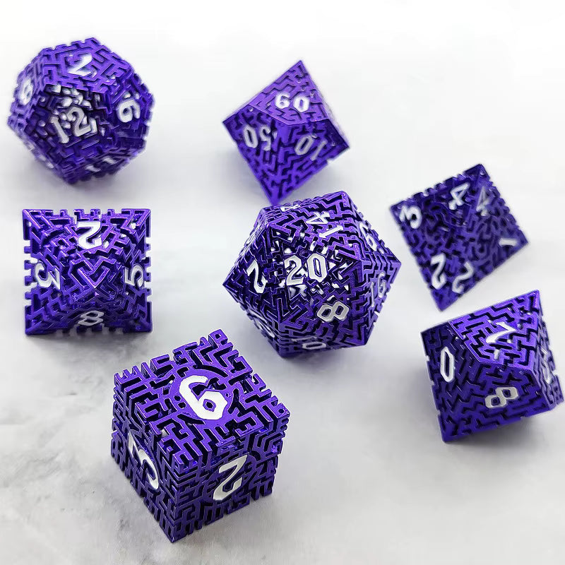 Hollow Maze Dice Set - Mystic Purple