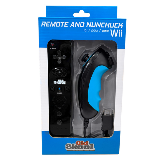 Wireless Remote for WII & WII U (Black) - Old Skool - Wii - Sealed Brand New