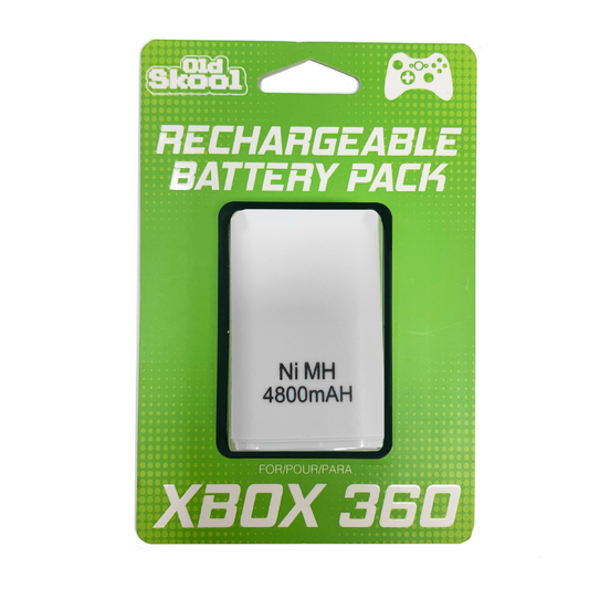 Xbox 360 Rechargeable Battery Pack (White) - Old Skool - Sealed Brand New