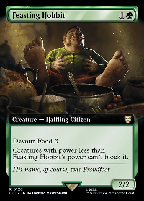 Feasting Hobbit (120) - EXTENDED ART - Lightly Played / ltr