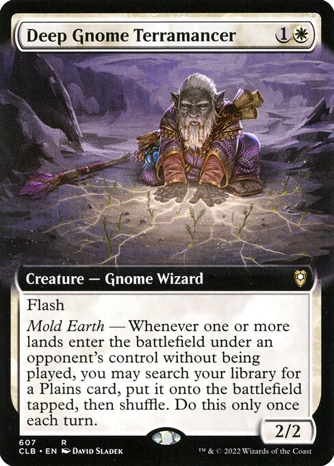 Deep Gnome Terramancer (607) - EXTENDED ART - Lightly Played / clb