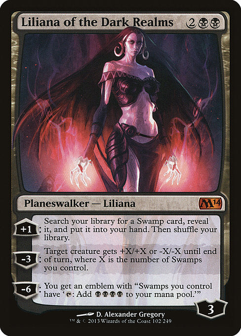 Liliana of the Dark Realms (102) - Lightly Played / m14