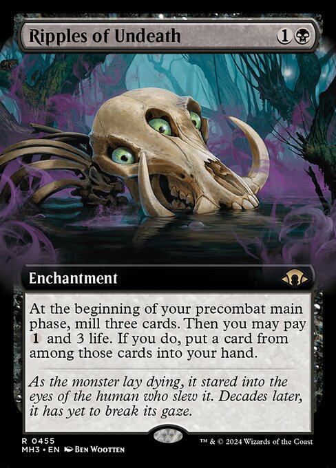 Ripples of Undeath (455) - EXTENDED ART - Foil Lightly Played / mh3