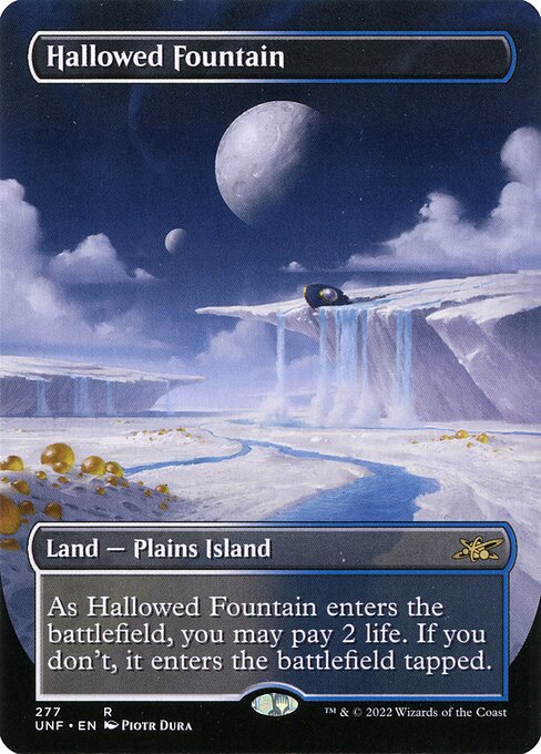 Hallowed Fountain (277) - BORDERLESS - FULL ART - Foil Lightly Played / unf