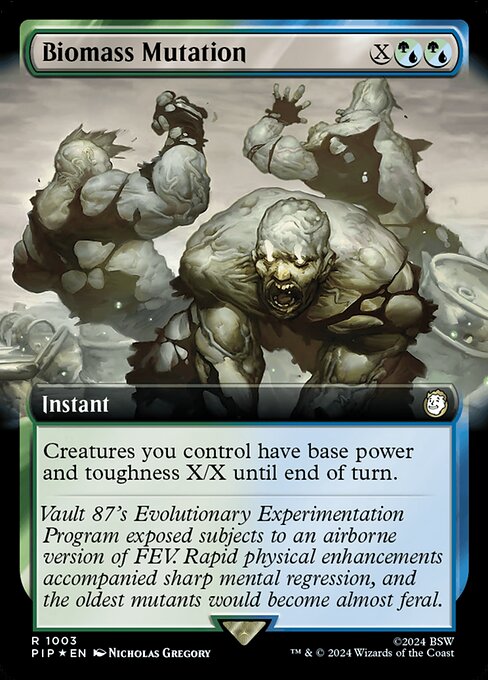 Biomass Mutation (1003) - EXTENDED ART - Foil Lightly Played / pip