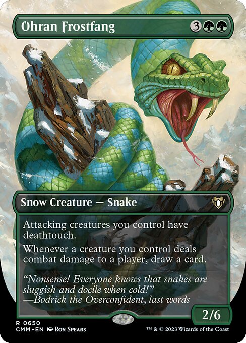 Ohran Frostfang (650) - BORDERLESS - Foil Lightly Played / cmm
