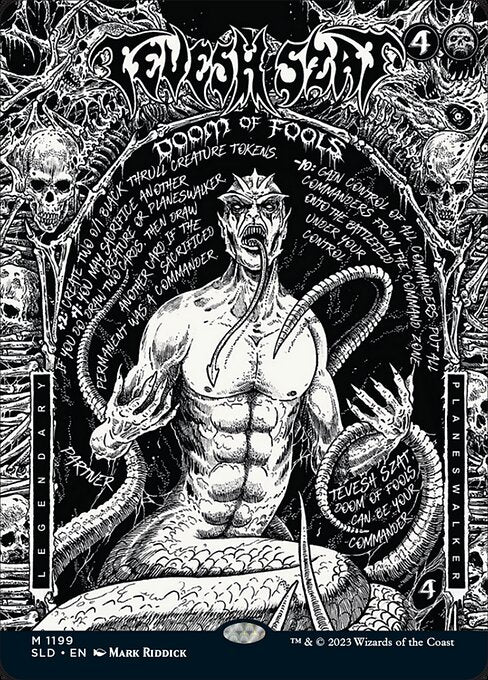 Tevesh Szat, Doom of Fools (1199) - BORDERLESS - FULL ART - Foil Lightly Played / sld