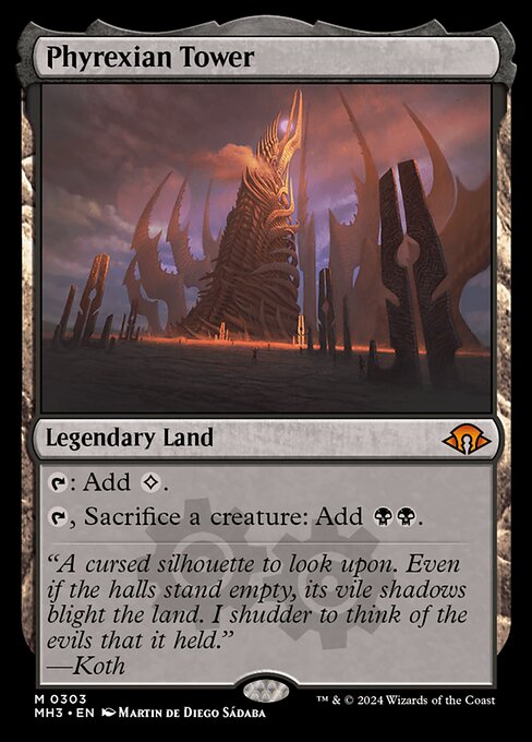 Phyrexian Tower (303) - Foil Lightly Played / mh3