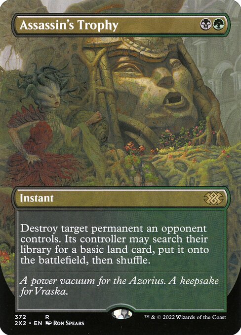 Assassin's Trophy (372) - BORDERLESS - Foil Lightly Played / 2x2