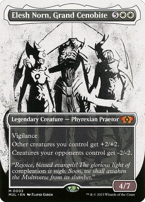 Elesh Norn, Grand Cenobite (3) - BORDERLESS - FULL ART - Lightly Played / mom