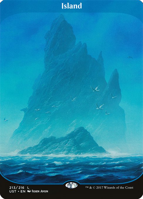 Island (213) - BORDERLESS - FULL ART - Lightly Played / ust