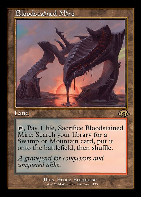Bloodstained Mire (435) - Foil Lightly Played / mh3