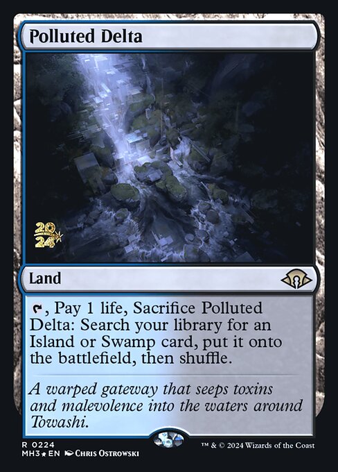 Polluted Delta (224s) - Foil Lightly Played / mh3