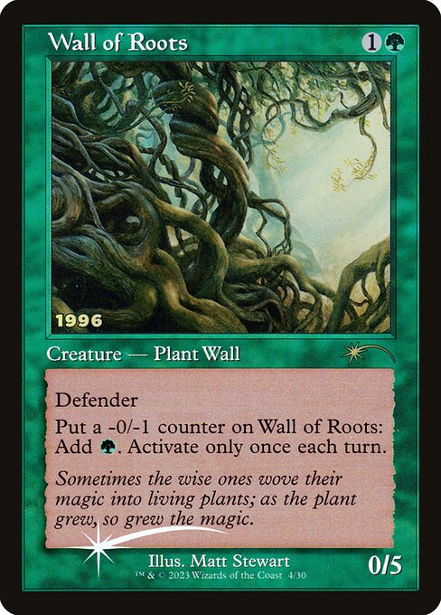 Wall of Roots (4) - Foil Lightly Played / 30a