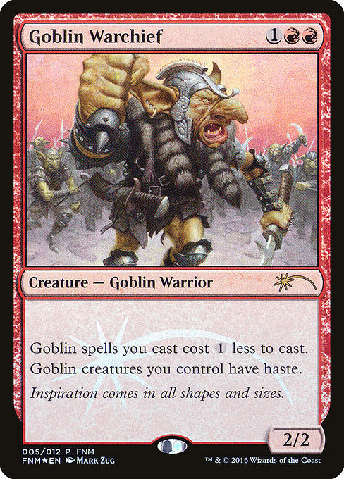 Goblin Warchief (5) - Foil Lightly Played / f16