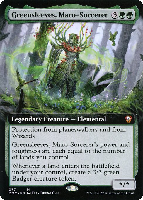 Greensleeves, Maro-Sorcerer (77) - EXTENDED ART - Foil Lightly Played / dmu