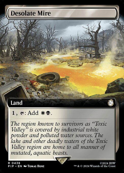 Desolate Mire (438) - EXTENDED ART - Foil Lightly Played / pip