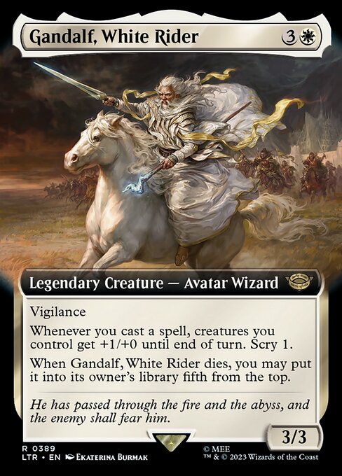 Gandalf, White Rider (389) - EXTENDED ART - Lightly Played / ltr