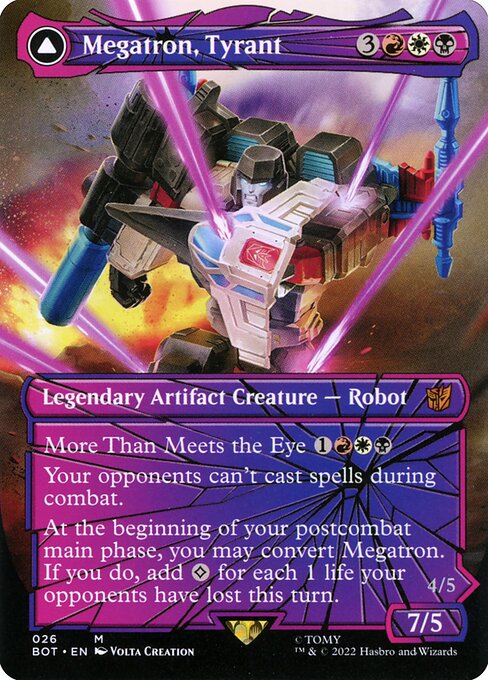 Megatron, Tyrant // Megatron, Destructive Force (26) - BORDERLESS - Lightly Played / bro
