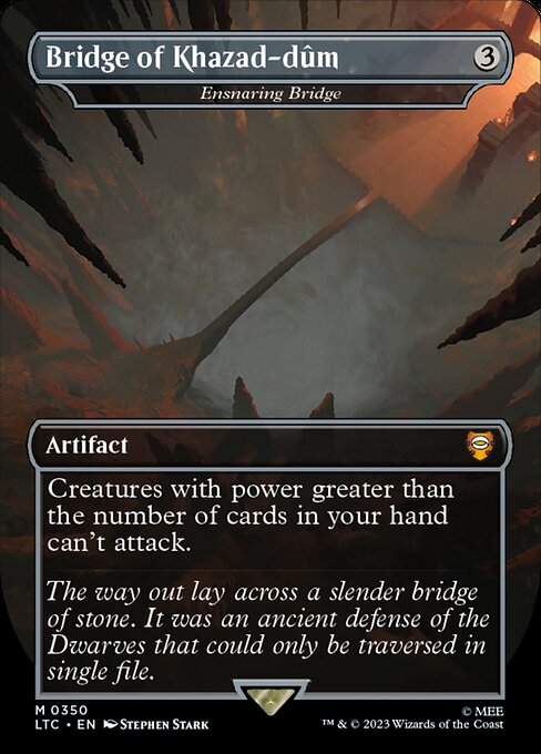 Ensnaring Bridge (350) - BORDERLESS - FULL ART - Foil Lightly Played / ltr