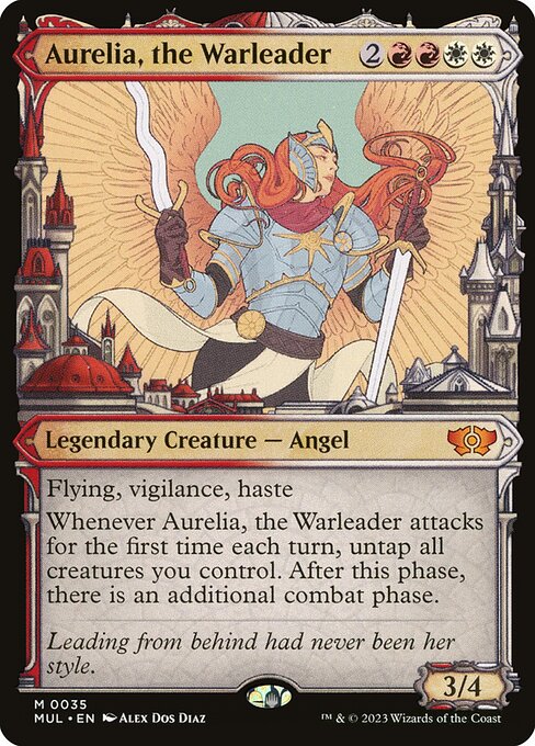 Aurelia, the Warleader (35) - SHOWCASE - Foil Lightly Played / mom
