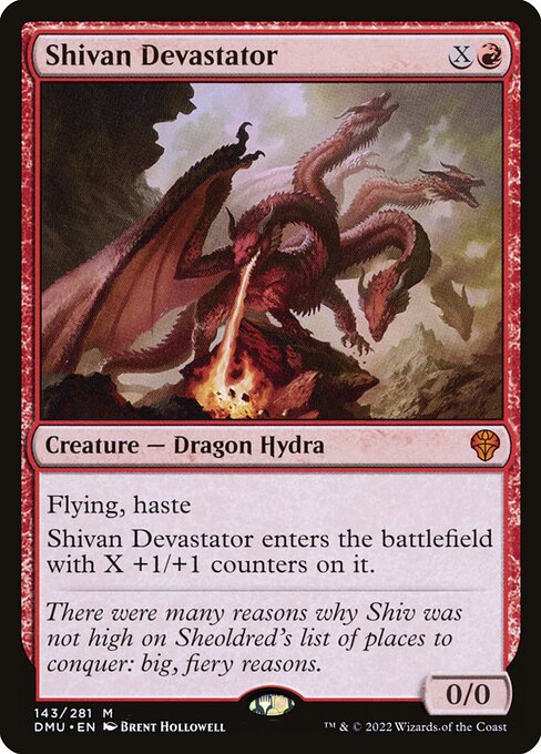Shivan Devastator (143) - Foil Lightly Played / dmu