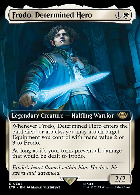 Frodo, Determined Hero (388) - EXTENDED ART - Lightly Played / ltr