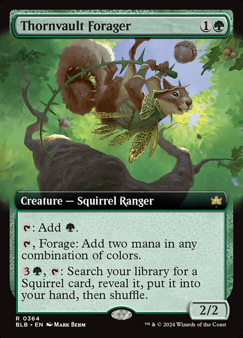 Thornvault Forager (364) - EXTENDED ART - Lightly Played / blb
