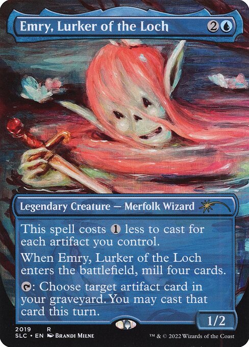 Emry, Lurker of the Loch (2019) - BORDERLESS - FULL ART - Lightly Played / sld