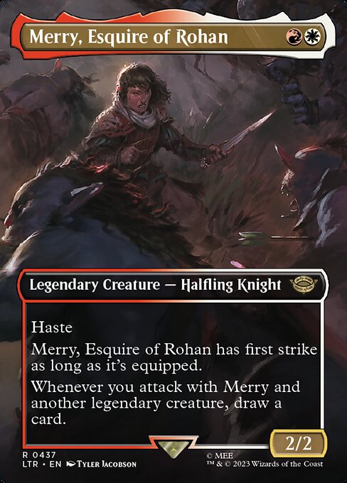 Merry, Esquire of Rohan (437) - BORDERLESS - Foil Lightly Played / ltr