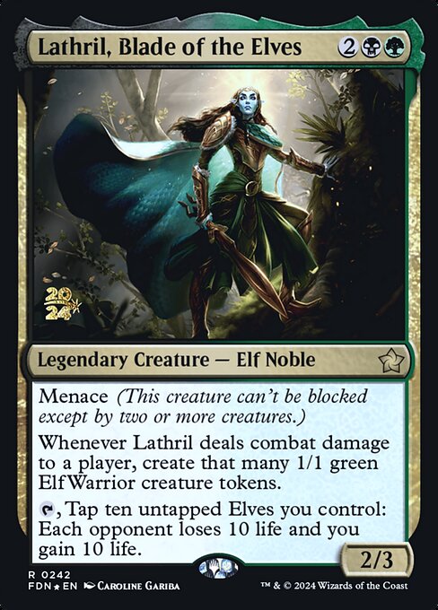 Lathril, Blade of the Elves (242s) - Foil Lightly Played / fdn