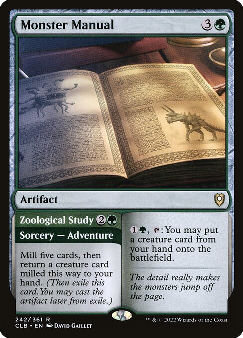 Monster Manual // Zoological Study (242) - Foil Lightly Played / clb