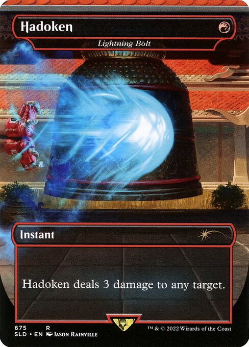 Lightning Bolt (675) - BORDERLESS - FULL ART - Lightly Played / sld