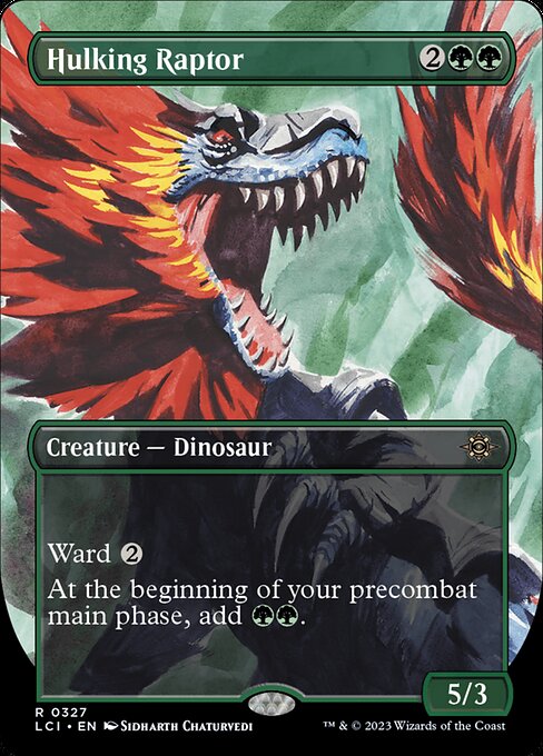 Hulking Raptor (327) - BORDERLESS - Foil Lightly Played / lci