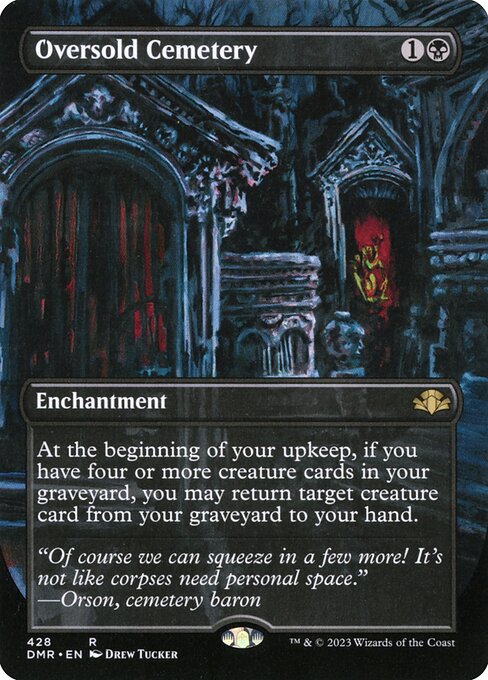 Oversold Cemetery (428) - BORDERLESS - FULL ART - Lightly Played / dmr