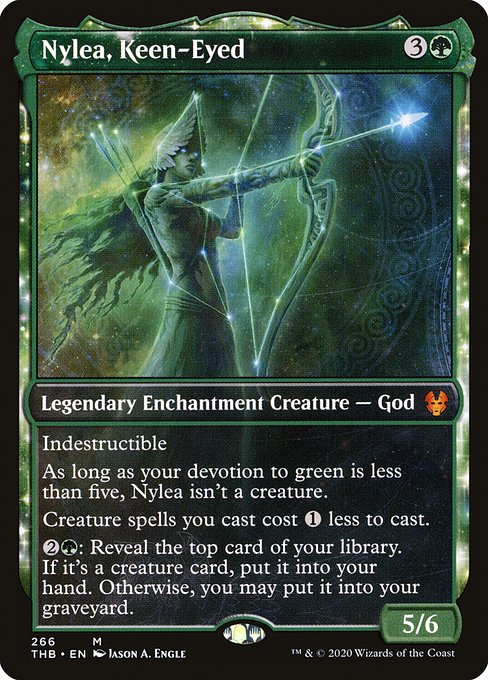 Nylea, Keen-Eyed (266) - SHOWCASE - FULL ART - Lightly Played / thb