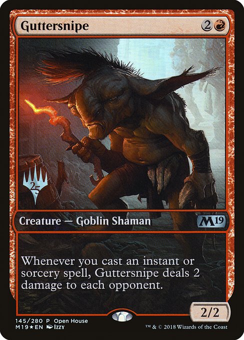 Guttersnipe (145) - FULL ART - Foil Lightly Played / m19