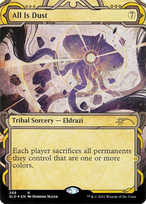All Is Dust (268) - SHOWCASE - FULL ART - Foil Lightly Played / sld