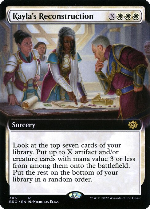 Kayla's Reconstruction (303) - EXTENDED ART - Foil Lightly Played / bro