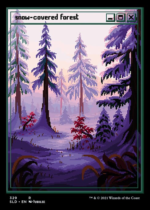 Snow-Covered Forest (329) - FULL ART - Moderately Played / sld