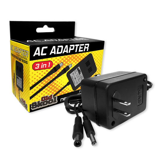 3 In 1 Ac / Power Adapter for NES / SNES / Genesis - NES - Sealed Brand New