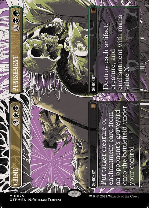Crime // Punishment (75) - BORDERLESS - Foil Lightly Played / otj