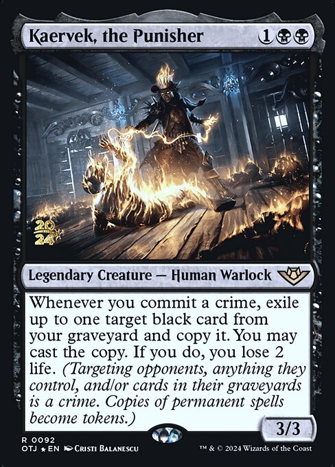 Kaervek, the Punisher (92s) - Foil Lightly Played / otj