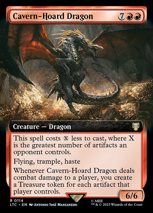 Cavern-Hoard Dragon (114) - EXTENDED ART - Lightly Played / ltr