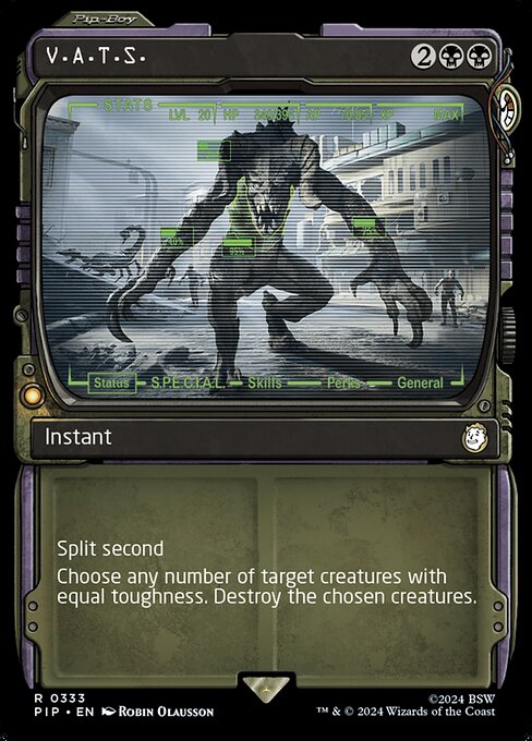 V.A.T.S. (333) - SHOWCASE - Foil Lightly Played / pip